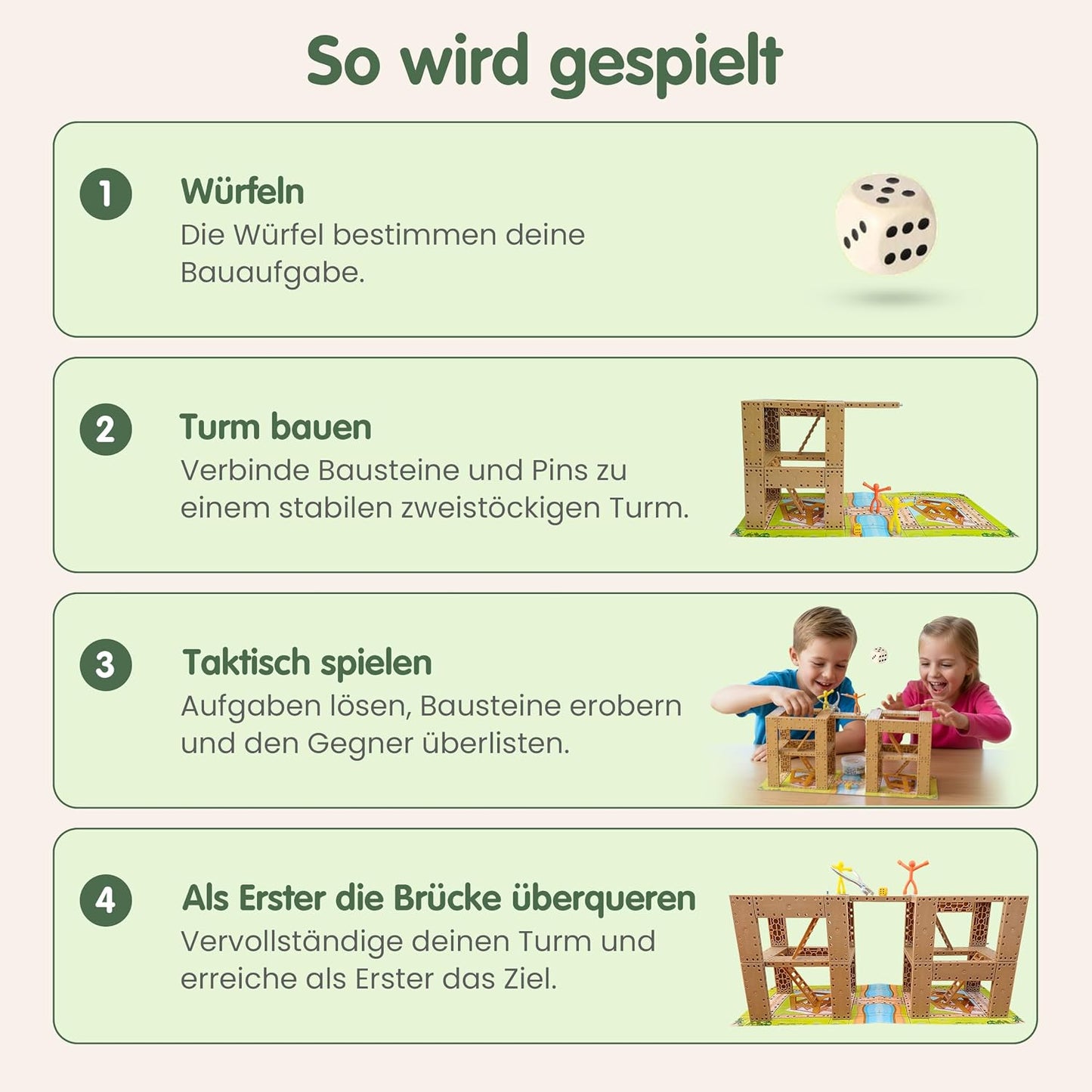 fix Mount-Flix Turmbau-Würfelspiel